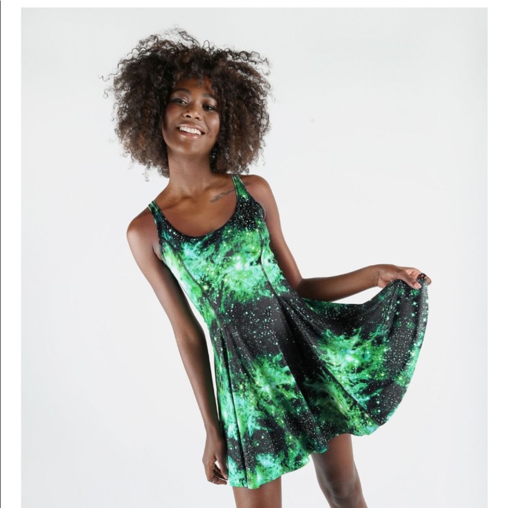 GALAXY EMERALD VS FOREST ORBS INSIDE OUT DRESS